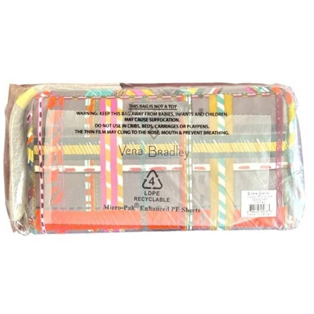 Vera Bradley Plaid Twill RFID Wristlet, 7.5"x 4.0" - Picture 8 of 8